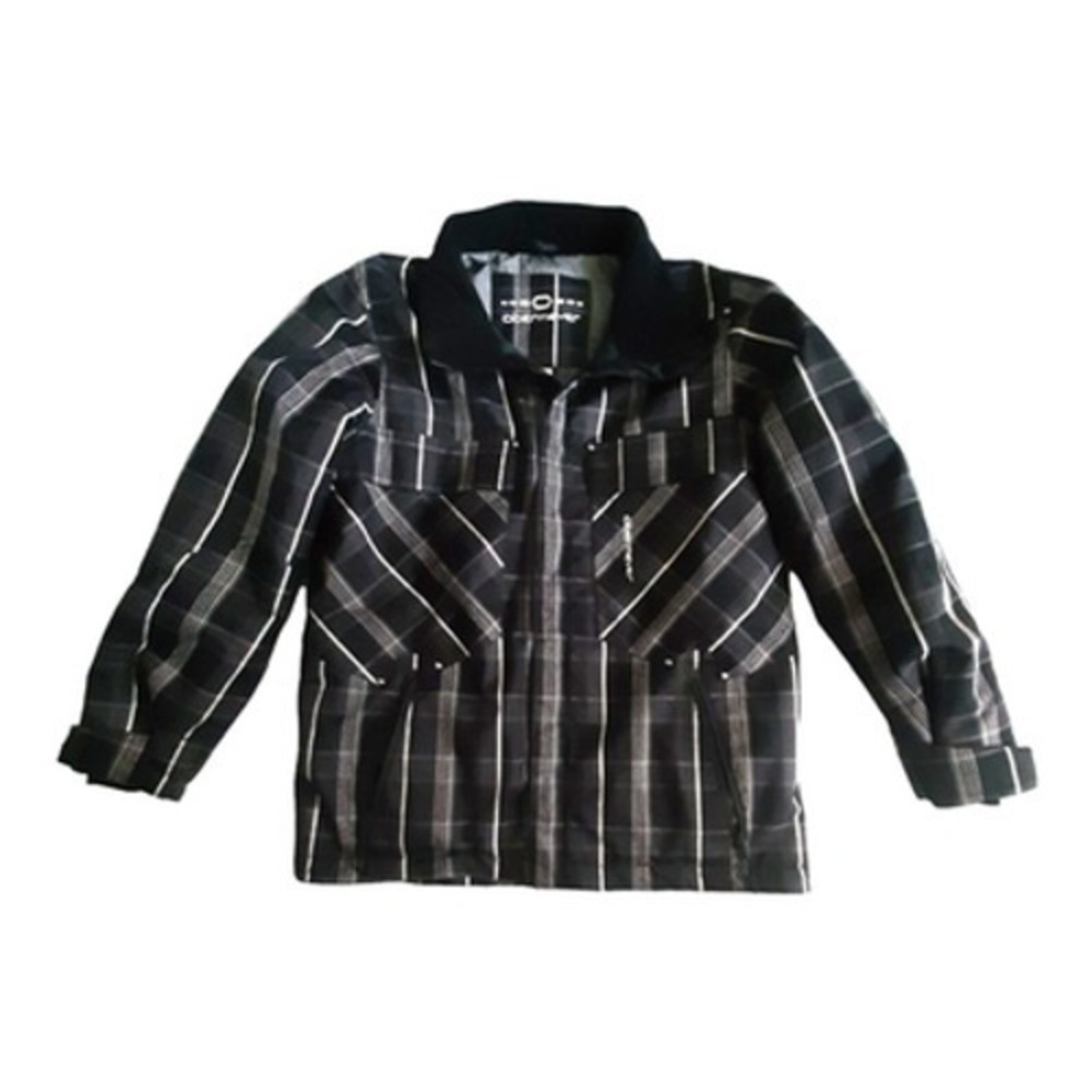 Obermeyer Ski Method Jacket Coat Size 18 Juniors Black Gray Plaid polyester